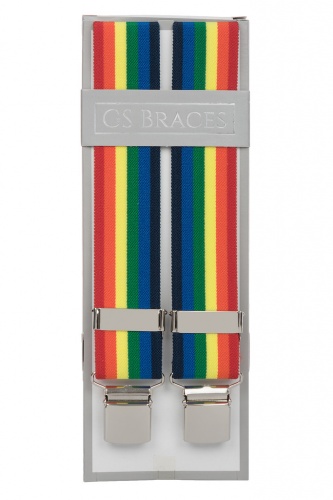 Rainbow Trouser Braces Suspenders Heavy 